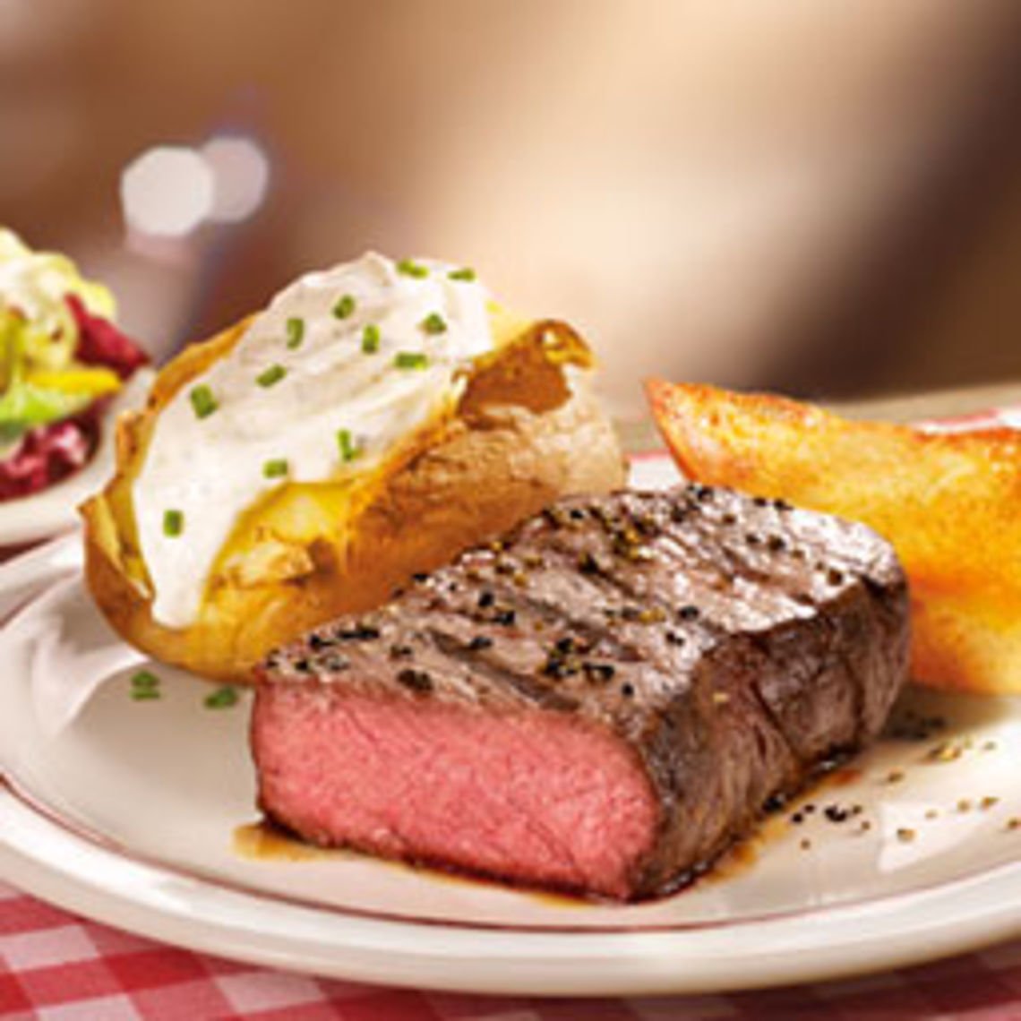 Steak Menü mit Block House Salat vorweg Steak Menü mit Block House Salat vorweg